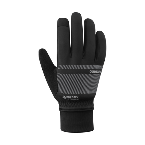 Rękawiczki rowerowe zimowe Shimano Infinium Primaloft - czarno szare roz. XXL