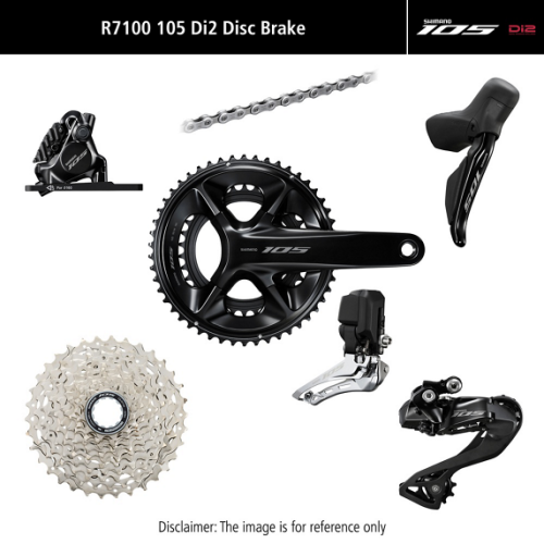 Grupa Shimano 105 DI2 R7100 Disc 172.5 mm, 50x34T, 11-34