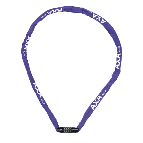 Zapięcie rowerowe - Łańcuch AXA Rigid RCC 120cm/3,5mm fioletowy - na szyfr