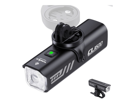 Lampka rowerowa przednia Towild CL1600,  5000 mAh, USB C