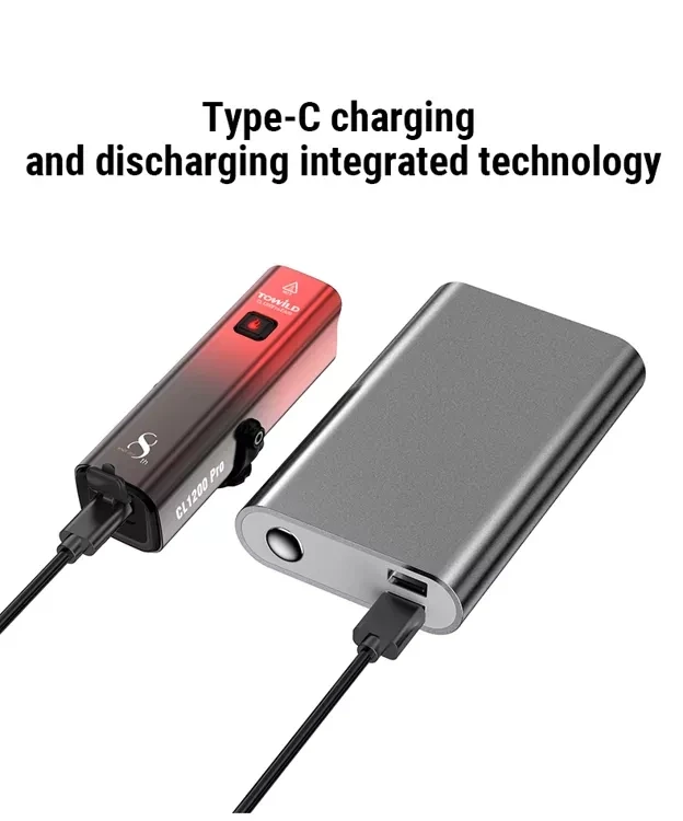 Lampka rowerowa przednia Towild CL1200 PRO,  5000 mAh + ALC-01 + AS90