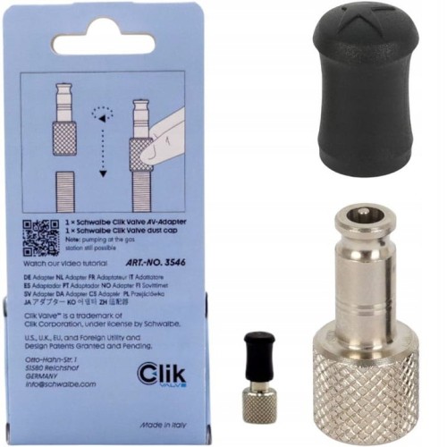 Zestaw do konwersji zaworu AV na Schwalbe Clik Valve (SCV) wkład SCV