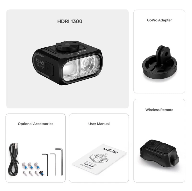 Lampka przednia MAGICSHINE HORI 1300 DUAL MOUNTED 1300 lumenów, z pilotem
