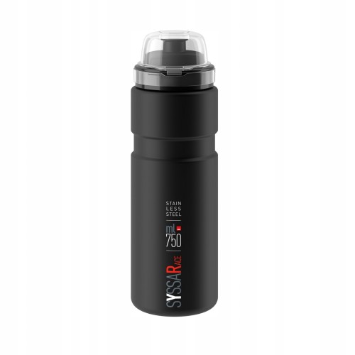Bidon Elite SYSSA Race stal nierdzewna czarny mat 750 ml