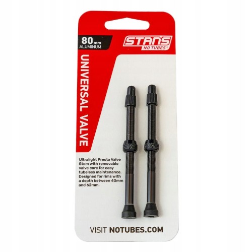 Wentyle Stan's NoTubes 80mm Aluminiowe 2szt Czarne