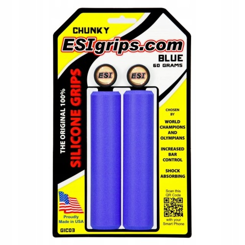 Chwyty rowerowe ESI Grips Chunky - niebieskie